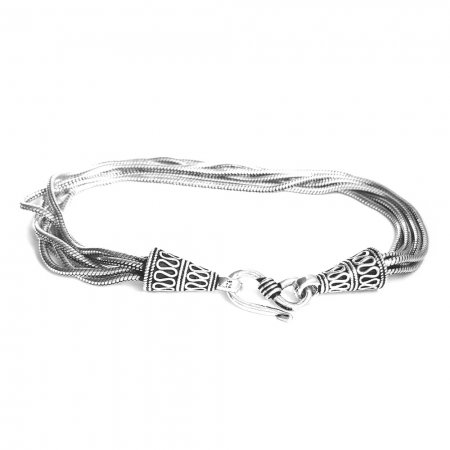 Bratara argint 925 manunchi de lantisoare cu conuri  , Leila [1]