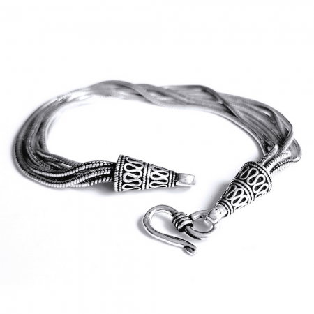 Bratara argint 925 manunchi de lantisoare cu conuri  , Leila [3]