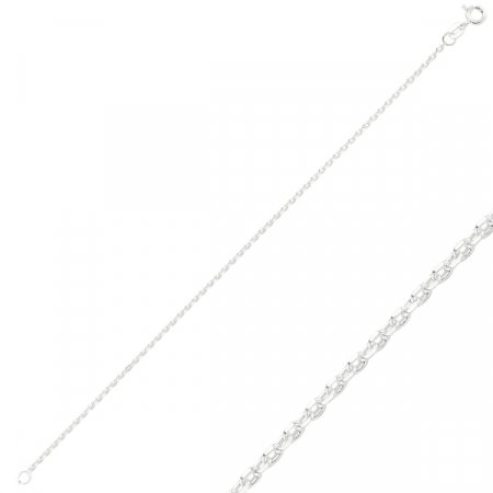 Bratara argint 925 zale ovale model Forzentina cu taietura tip diamant [0]