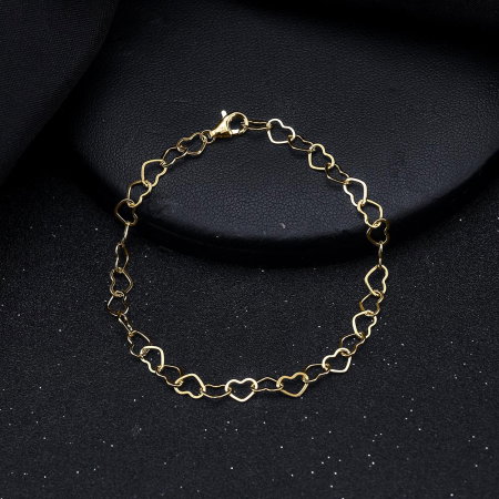 Bratara argint 925 placata cu aur 14K, 18 cm, 5 mm [2]