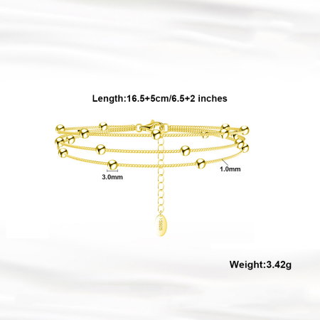 Bratara argint 925 placata cu aur 14K [3]