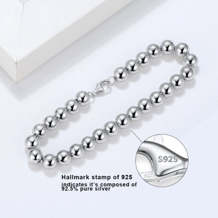 Bratara bilute argint 925 placata cu aur 14K, 19 cm, 4 mm, UNISEX [5]