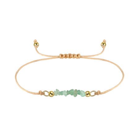 Bratara argint 925 placata cu aur 14K cu aventurin natural