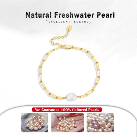 Bratara argint 925 placata cu rodiu cu perle naturale [4]