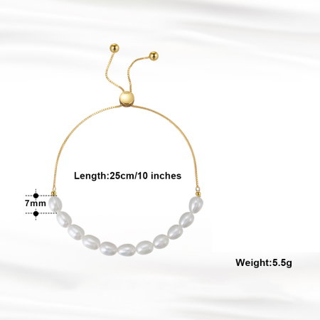 Bratara argint 925 placata cu rodiu cu perle naturale [3]