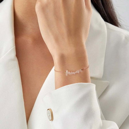 Bratara argint 925 placata cu aur 14K cu piatra lunii naturala [2]