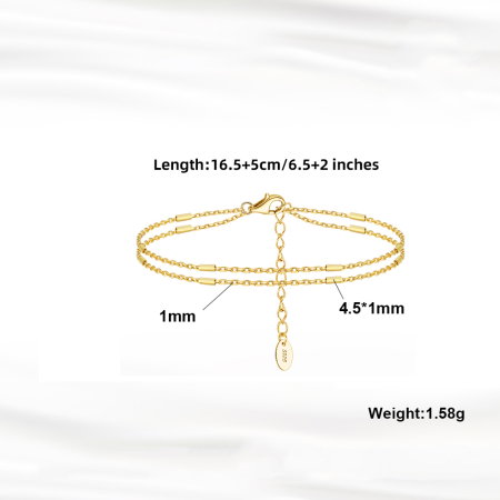 Bratara argint 925 placata cu aur 14K [3]