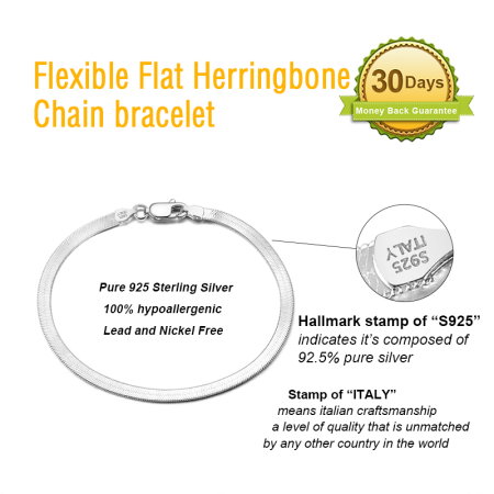 Bratara plata argint 925 placata cu aur 18K, 18 cm, 3 mm, UNISEX [8]