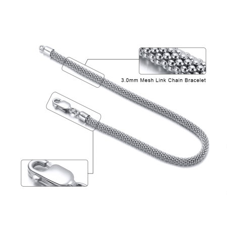 Bratara argint 925 placata cu rodiu, 18 cm, 3 mm [5]