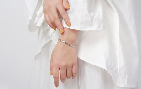 Bratara cubaneza argint 925 placata cu rodiu, 20 cm, 3,6 mm, UNISEX [6]