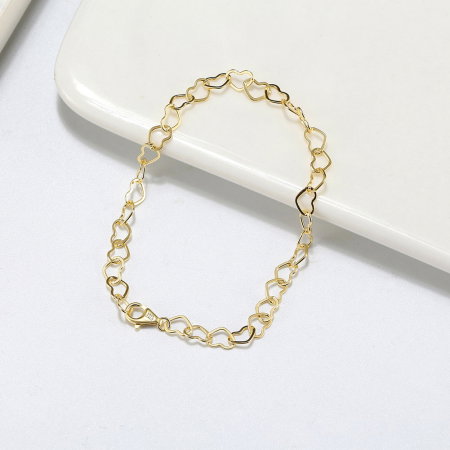 Bratara argint 925 placata cu aur 14K, 18 cm, 5 mm [3]