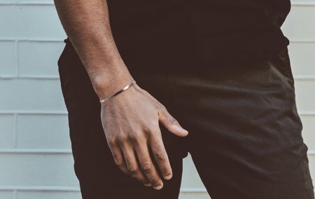 Bratara plata argint 925 placata cu aur 18K, 18 cm, 3 mm, UNISEX [9]