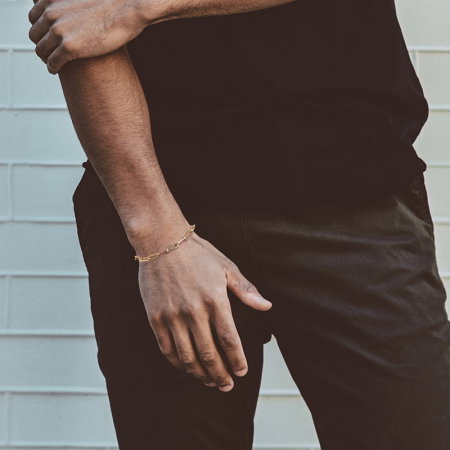 Bratara argint 925 placata cu rodiu, 21,5 cm, 4,5 mm, tip agrafa, UNISEX [3]