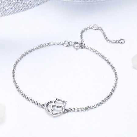 Bratara argint 925 reglabila cu pisicuta - Be Nature BST0040 [2]