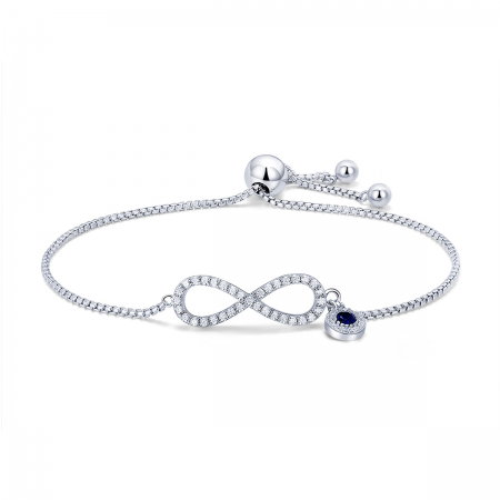 Bratara argint 925 reglabila cu simbolul infinit si zirconii- Infinite You BST0038 [0]
