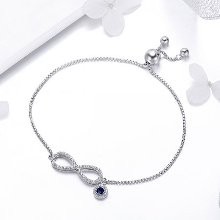 Bratara argint 925 reglabila cu simbolul infinit si zirconii- Infinite You BST0038 [1]