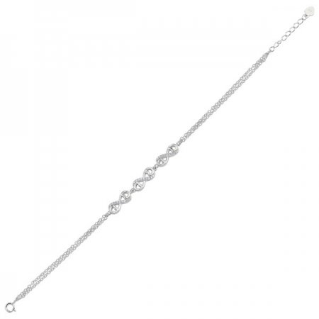Bratara argint 925 rodiat cu simbolul infinit si zirconii - Infinite You BTU0092 [0]