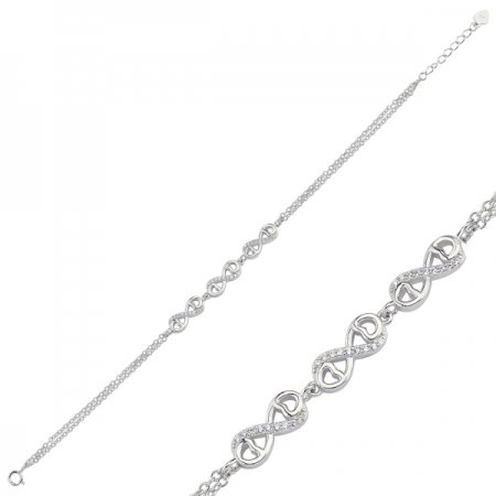 Bratara argint 925 rodiat cu simbolul infinit si zirconii - Infinite You BTU0092 [1]