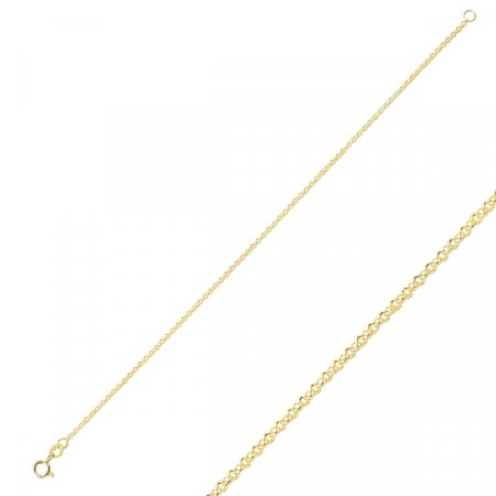 Bratara argint 925 tip Rolo, placata cu aur - Lungime: 18 cm [0]