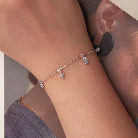 Bratara argint amuleta [1]