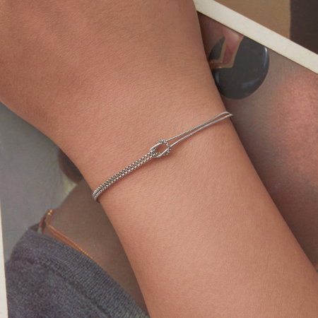 Bratara argint cu 2 lanturi [1]