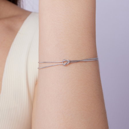 Bratara argint cu 2 lanturi [3]