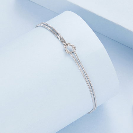 Bratara argint cu 2 lanturi [2]