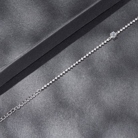 Bratara argint cu bilute cu Moissanit [5]