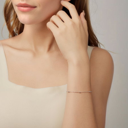 Bratara argint cu bilute gravate [1]