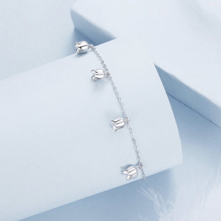 Bratara argint cu flori de margaritar [2]