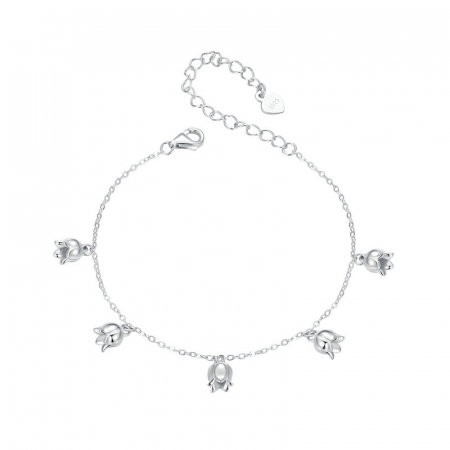 Bratara argint cu flori de margaritar