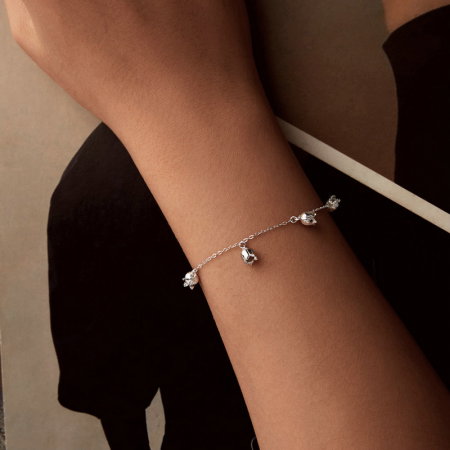 Bratara argint cu flori de margaritar [3]