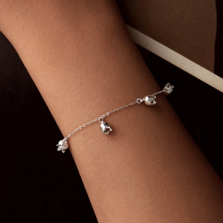 Bratara argint cu flori de margaritar [6]