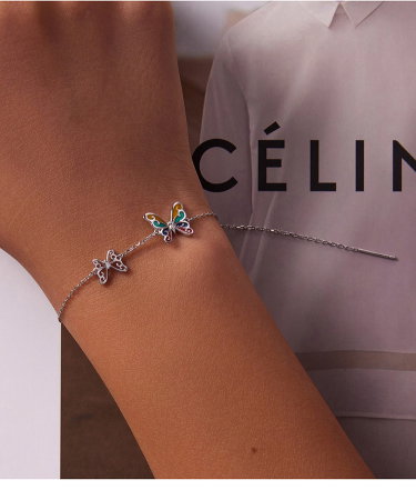 Bratara argint reglabila cu fluturi [12]