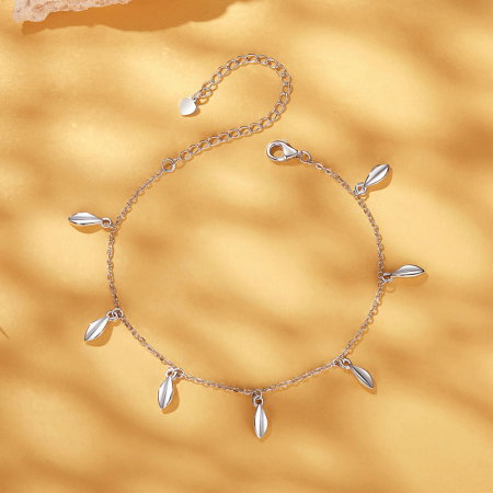 Bratara argint cu frunze [7]