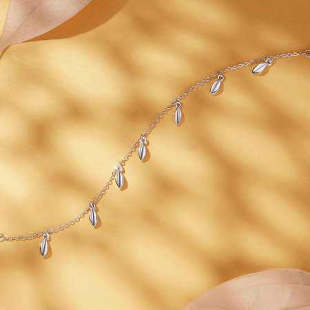 Bratara argint cu frunze [2]