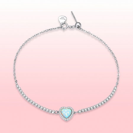 Bratara argint cu inima de opal [18]