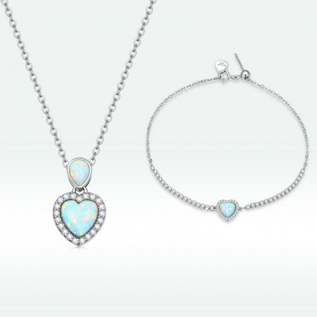 Bratara argint cu inima de opal [15]