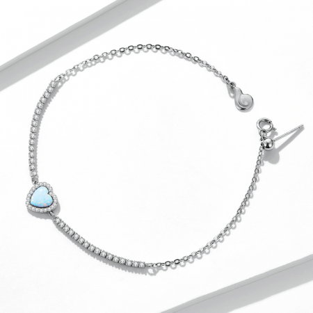 Bratara argint cu inima de opal [2]
