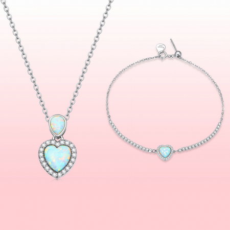 Bratara argint cu inima de opal [16]