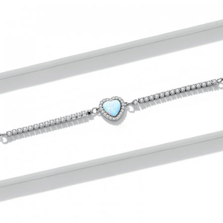 Bratara argint cu inima de opal [5]