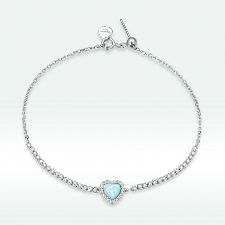 Bratara argint cu inima de opal [17]