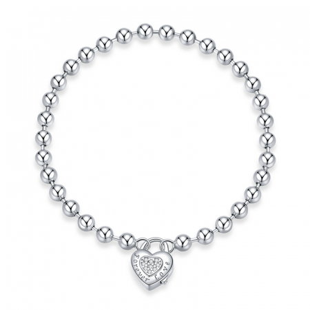 Bratara argint cu inima si bilute [3]