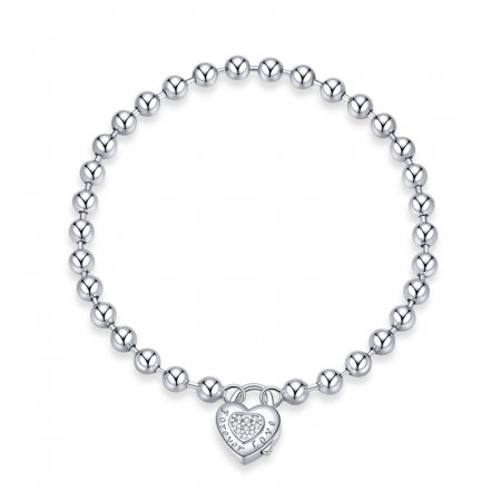 Bratara argint cu inima si bilute [7]