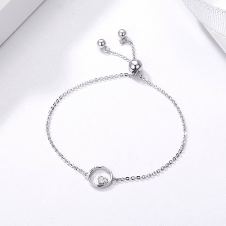 Bratara argint cu inimioara  placata cu rodiu [3]