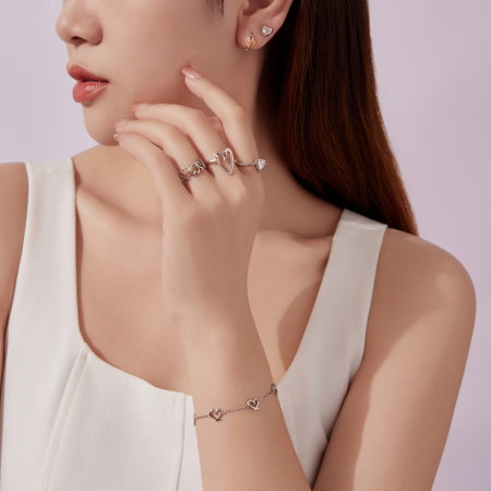 Bratara argint cu inimioare [8]