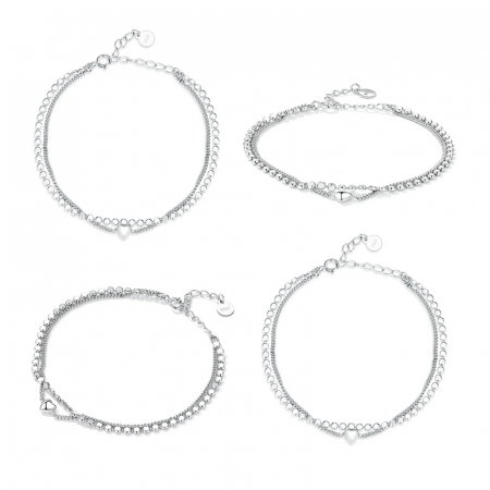 Bratara argint cu lant dublu [6]