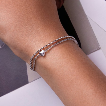 Bratara argint cu lant dublu [1]