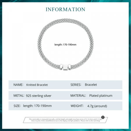 Bratara argint cu model tesatura [8]
