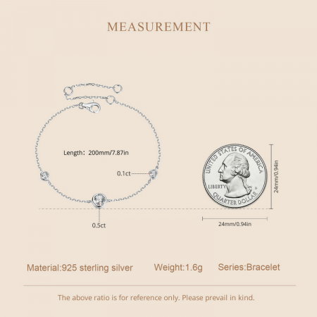 Bratara argint cu Moissanit [10]